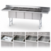 Thumbnail image #3 for Advance Tabco Special Value 4-Compartment Fabricated Sink with Left & Right Drainboards
