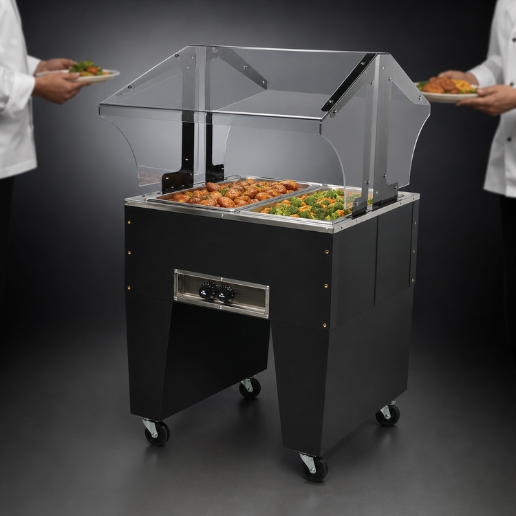 Product image #3 for Advance Tabco Triumph Supreme 2-Well Portable Electric Hot Food Buffet Table, 31-13/16 Inch Wide, Open Base