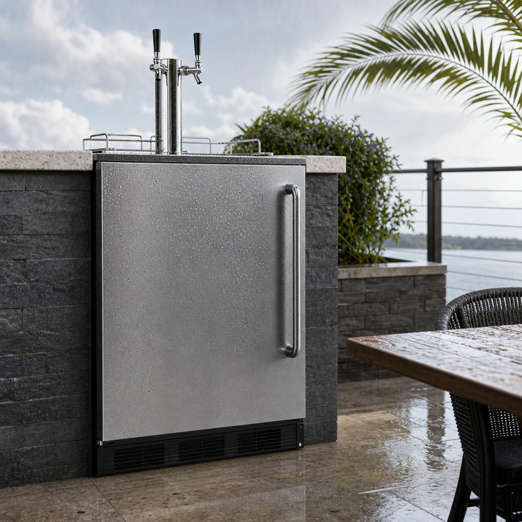 Product image #4 for Outdoor ADA-Compliant Dual Tap Wine Kegerator, Built-In or Freestanding, 24-Inch Stainless Steel