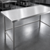 Thumbnail image #3 for Advance Tabco 120 Inch x 36 Inch 14 Gauge 304 Stainless Steel Work Table with Non-Drip Edge and Open Base