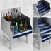 Thumbnail image #3 for Advance Tabco Prestige 5-Step Freestanding Stainless Steel Liquor Bottle Display Unit