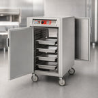 Thumbnail image #3 for Metro C5 C565-SFS-UPFC Half-Height Mobile Pass-Thru Heated Holding Cabinet, Combination Doors, 8 Sheet Pan or 16 Hotel Pan Capacity