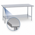 Thumbnail image #3 for Duke 144-Inch Stainless Steel Work Table with Undershelf, 30-Inch Deep, Without Backsplash