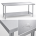 Thumbnail image #3 for Duke 84-Inch x 30-Inch Stainless Steel Work Table with Undershelf, 400 Series Top, Without Backsplash