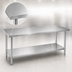 Thumbnail image #3 for Duke 108-Inch Stainless Steel Work Table with Undershelf, 36-Inch Deep, No Backsplash