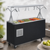 Thumbnail image #3 for Vollrath 2-Series Affordable Portable 60-Inch Refrigerated Cold Food Pan Buffet Station with Breath Guard, Granite Wrapper, and Open Storage Base
