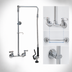 Thumbnail image #3 for BK Resources Optiflow 8-Inch Centers Splash-Mount Swing Arm Pre-Rinse Assembly with 8-Inch Add-On Faucet