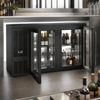 Thumbnail image #4 for Perlick Corporation PTS84 84-Inch Three-Section Pass-Thru Refrigerated Back Bar Cabinet, 26.7 Cu. Ft., 6 Solid Doors, Black Exterior