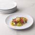 Thumbnail image #3 for American Metalcraft Mix & Matte 9-Inch Round Coupe Melamine Plate, Matte Marble White