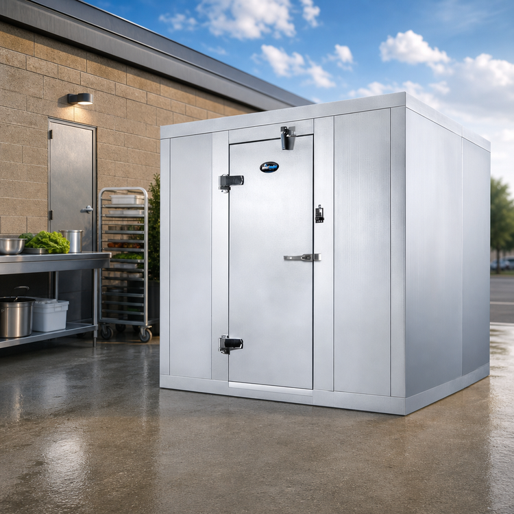 Product image #3 for AmeriKooler Quick Ship Outdoor Walk-In Freezer Panel Package with Aluminum Floor