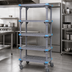 Thumbnail image #3 for Millenia Mobile Polymer Shelving Starter Unit with 5 Open Grid Shelves, 24