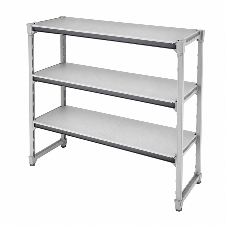 Product image #3 for Cambro Camshelving Elements XTRA 21-Inch x 48-Inch 4-Shelf Solid Universal Shelf Kit, Speckled Gray