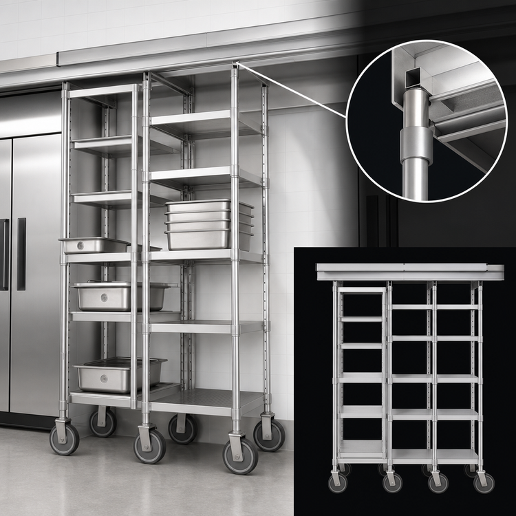Product image #3 for Metro TOP-TRACK Super Erecta and Super Adjustable 18-Inch Stationary Intermediate Unit Kit