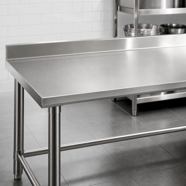 Product image #3 for Eagle Deluxe Series Stainless Steel Work Table with 4-1/2-Inch Backsplash, 30 x 24 Inches