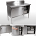 Thumbnail image #3 for John Boos Stainless Steel Enclosed Work Table with Sliding Doors, 72 x 30 Inches, 5-Inch Backsplash