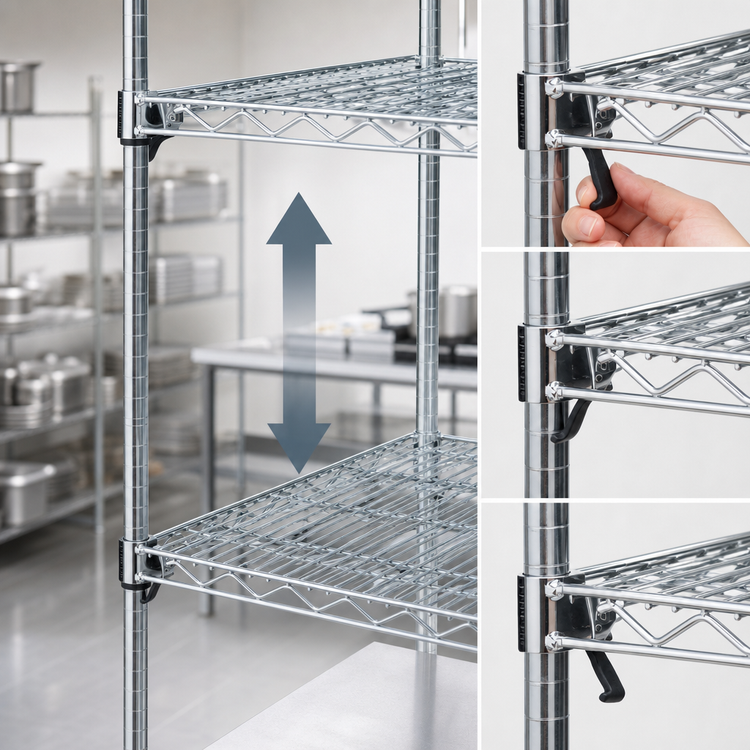 Product image #3 for Metro Super Adjustable Super Erecta 42"W x 24"D Wire Shelf, Stainless Steel Finish