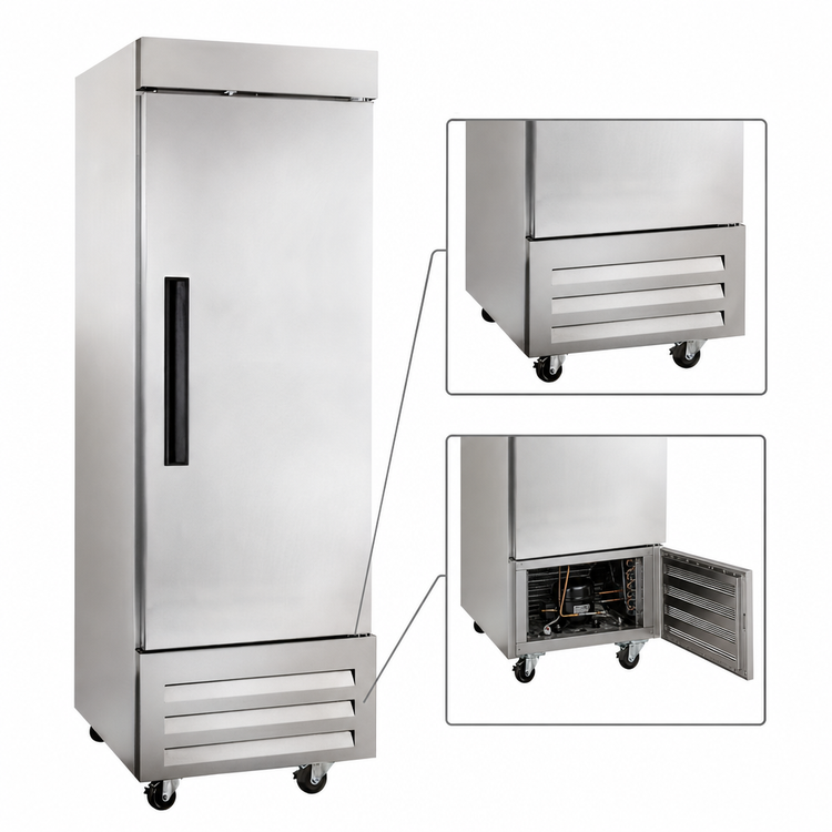 Product image #3 for Centerline by Traulsen CLBM-23F-FS-R One-Section Reach-In Freezer, 19.89 Cu. Ft., Full-Height Solid Door, Right-Hinged, Bottom-Mount