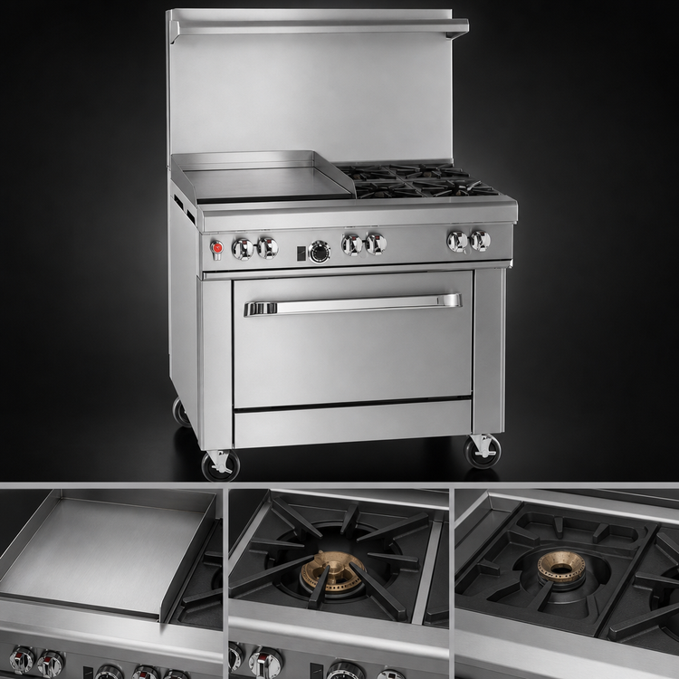 Product image #3 for Southbend Ultimate 36-Inch Gas Restaurant Range with 24-Inch Griddle and Convection Oven