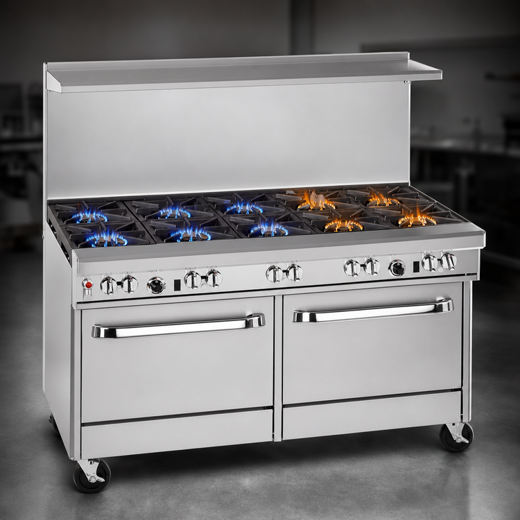 Product image #3 for Southbend Ultimate 60-Inch Gas Restaurant Range with 8 Open Burners and 2 Standard Ovens