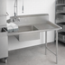 Thumbnail image #3 for John Boos Pro-Bowl Straight Soiled Dishtable with Pre-Rinse Sink Bowl, 84 Inch, Right-to-Left, 16 Gauge 300 Series Stainless Steel