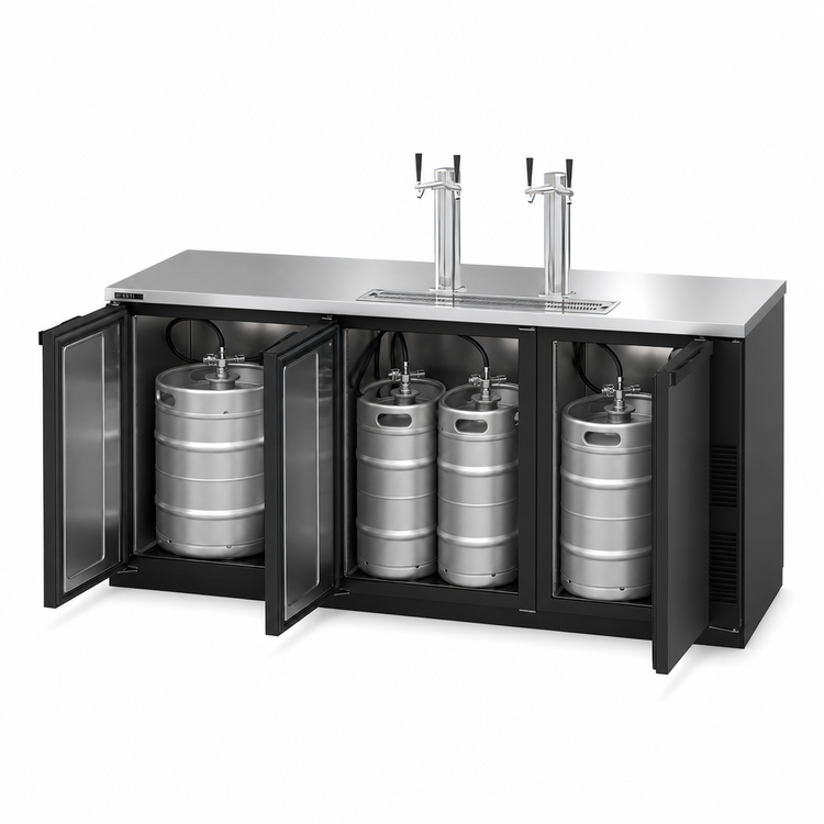 Product image #3 for Hoshizaki DD80-S 80-Inch Three-Section Direct Draw Draft Beer Cooler