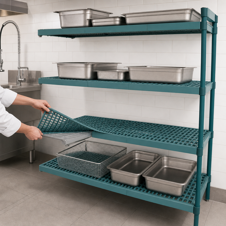 Product image #3 for Metro Super Erecta Pro 21-Inch x 42-Inch x 63-Inch Add-On Polymer Shelving Unit with 4 Shelves