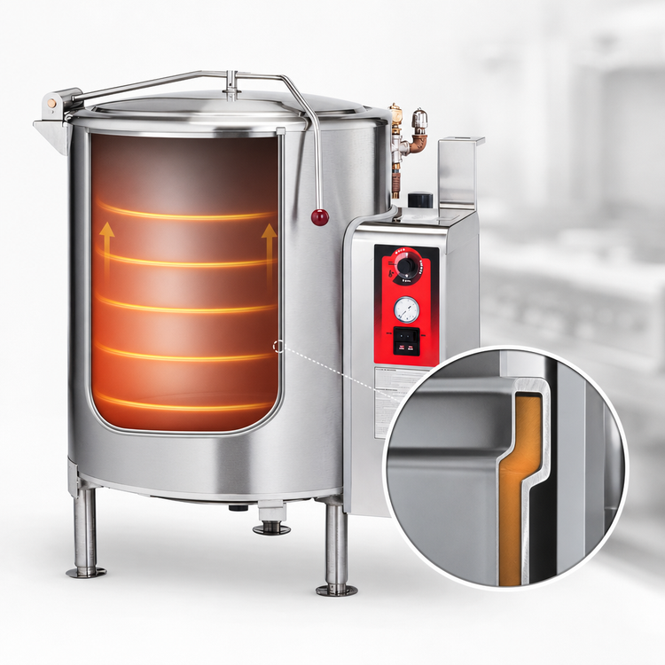 Product image #4 for Vulcan GL80E 80-Gallon Fully Jacketed Gas Stationary Kettle