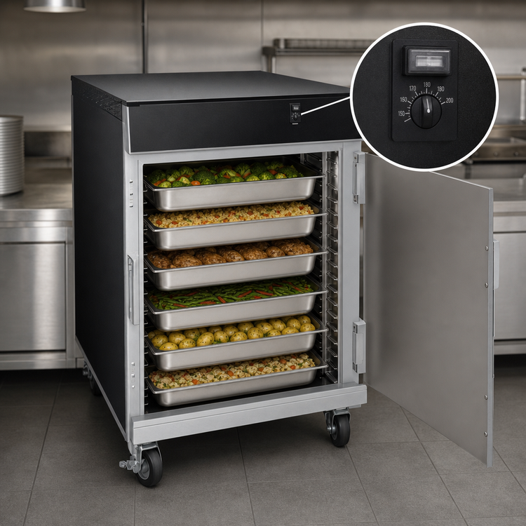 Product image #3 for Hatco Flav-R-Savor® Mobile Heated Holding Cabinet, 1-Door, 7-Slide