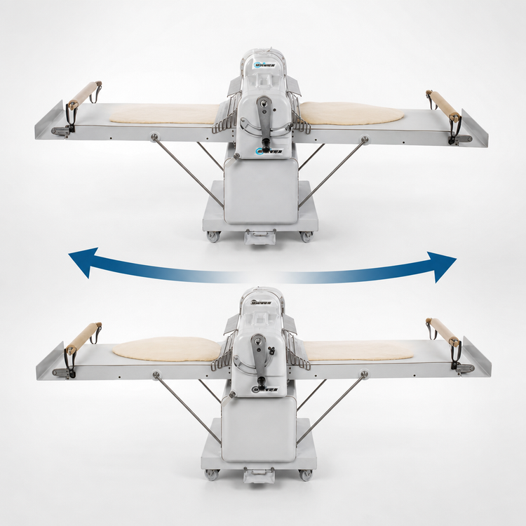 Product image #3 for Univex SFG 600 TL Reversible Floor Model Dough Sheeter with 24-Inch Rollers and Variable Speed