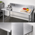 Thumbnail image #3 for Advance Tabco 60-Inch x 36-Inch 14-Gauge 304 Stainless Steel Work Table with 5-Inch Backsplash and Open Base