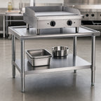 Thumbnail image #3 for Eagle Group T2424GS 24-3/8" x 24-3/8" Stainless Steel Griddle/Equipment Stand, 16-Gauge Top, Adjustable Undershelf, 1,000 lb Capacity