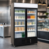 Thumbnail image #3 for Excellence Commercial Products TKOF-42 Two-Section Glass Door Freezer Merchandiser