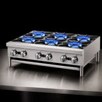 Thumbnail image #3 for Jade Range (Middleby) Supreme JHP-636 36-Inch Commercial Countertop Gas Hot Plate with 6 Open Burners, Stainless Steel, 165,000 BTU