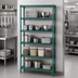 Thumbnail image #3 for EagleGard 5-Tier Add-On Wire Shelving Unit, 42W x 18D x 86H, Blue-Green Hybrid Epoxy Finish