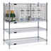Thumbnail image #3 for 36 Inch W x 24 Inch D Chrome Security Enclosure Kit with Hinged Doors for Wire Shelving