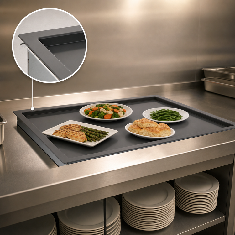 Product image #3 for Hatco Glo-Ray Built-In Rectangular Heated Shelf with Recessed Top, 49-1/2-Inch x 31-1/2-Inch