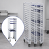 Thumbnail image #3 for New Age Full-Height Open-Sided Mobile Z-Type Nesting Aluminum Sheet Pan Rack, 12-Pan Capacity