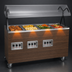 Thumbnail image #3 for Vollrath 2-Series Affordable Portable 3-Well Mobile Hot Food Station with Open Storage Base and Buffet Breath Guard