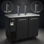 Thumbnail image #3 for Kelvinator Commercial KCHBBD2D2T 49-Inch 2-Door Draft Beer Dispenser, 12.5 Cu. Ft., 2 Single-Faucet Towers, Self-Contained Refrigeration