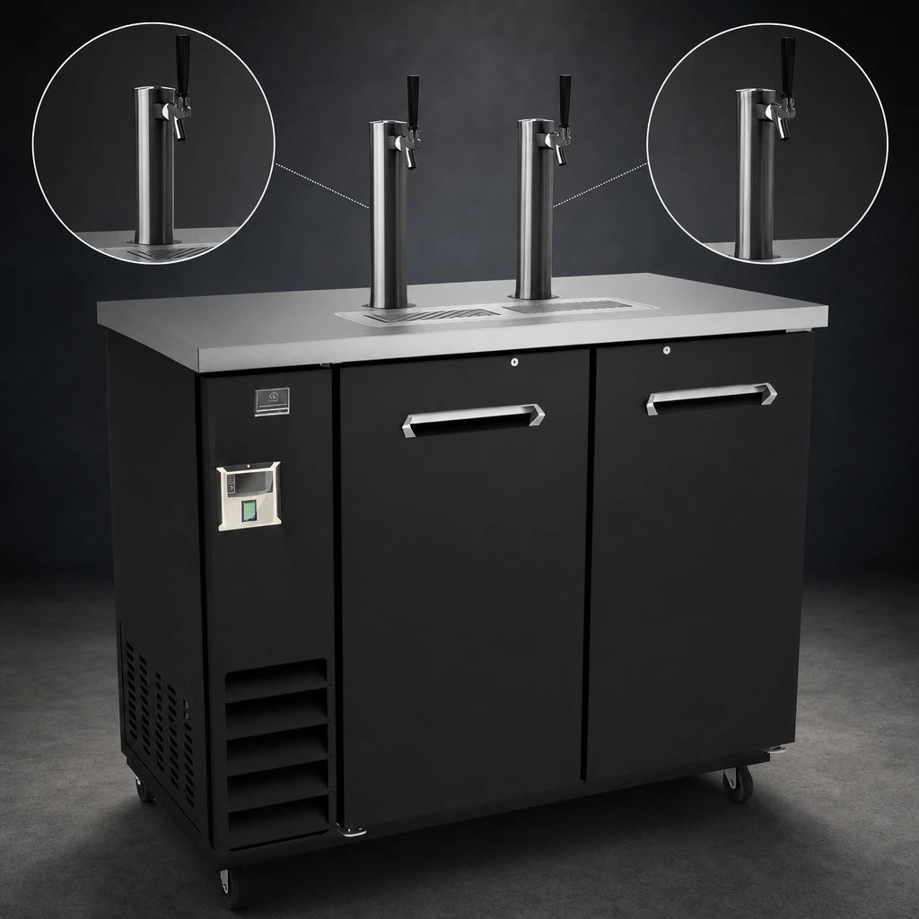 Two Refrigerated Faucet Columns