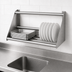 Thumbnail image #3 for Eagle Group 84-Inch Wall-Mounted Tubular Dishtable Rack Shelf, 304 Stainless Steel, Knock-Down
