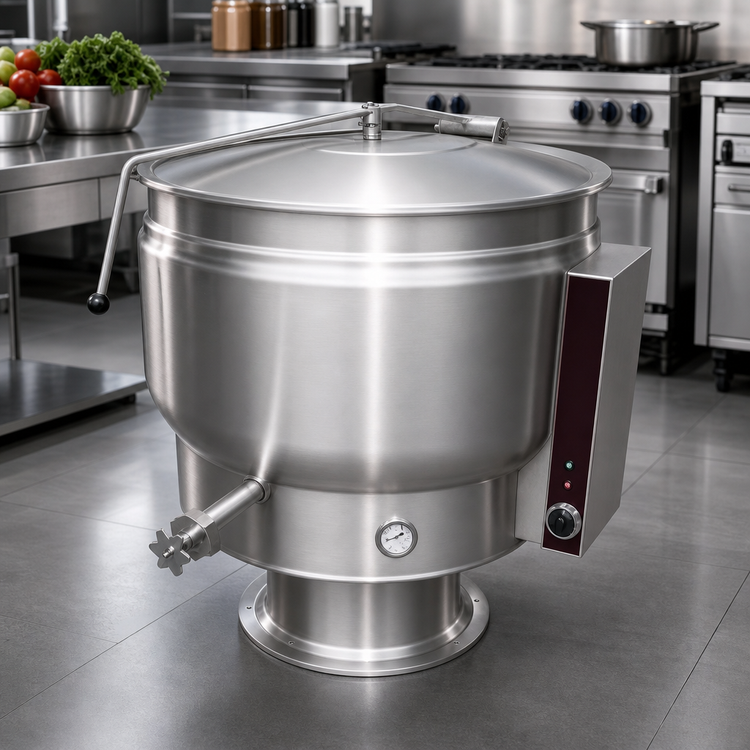 Product image #3 for Crown EP-30F 30 Gallon Electric Full Jacketed Stationary Steam Kettle