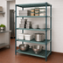 Thumbnail image #3 for Quantum WR86-1842WPM 4-Tier Stationary Shelving Unit with Wire Plastic Mats, 42 x 18 x 86 Inches, Green Epoxy