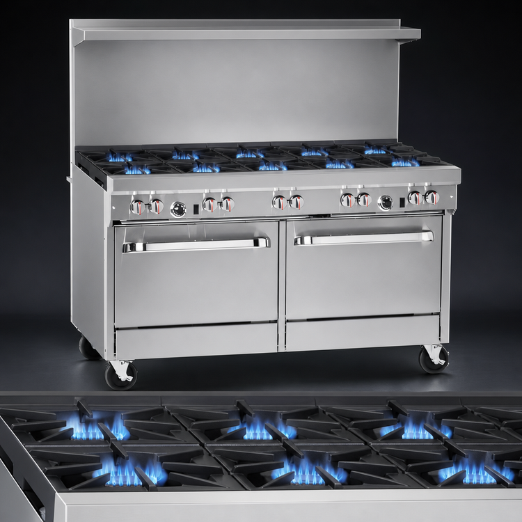 Product image #3 for Southbend S-Series 60-Inch Gas Restaurant Range with 10 Open Burners, Standard Oven, Convection Oven and Hi-Shelf Backriser