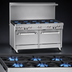 Thumbnail image #3 for Southbend S-Series 60-Inch Gas Restaurant Range with 10 Open Burners, Standard Oven, Convection Oven and Hi-Shelf Backriser