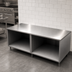Thumbnail image #3 for BK Resources 96 x 36 Inch Stainless Steel Chef Table with Open Front Cabinet Base