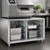 Thumbnail image #3 for RATIONAL Open-Front Storage Cabinet for iVario L Base, 2 Compartments, Stainless Steel