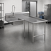 Thumbnail image #3 for John Boos Pro-Bowl L-Shaped Island Soiled Dishtable with Pre-Rinse Sink Bowl, 60
