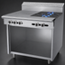 Thumbnail image #3 for Garland Cuisine Series 36-Inch Heavy Duty Natural Gas Combination Top Range with 2 Open Burners, 18-Inch Front-Fired Hot Top, and Open Cabinet Base