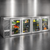 Thumbnail image #3 for Perlick 108-Inch Self-Contained 4-Door Glass Refrigerated Back Bar Cabinet, 33.5 Cu. Ft., Stainless Steel